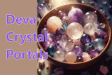 Violet Flame Candle and Deva Crystal portals