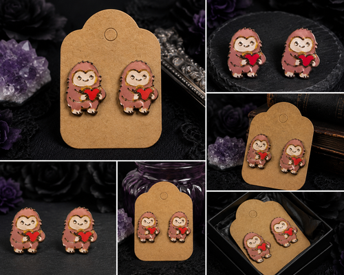 Bigfoot Big Heart Earrings