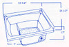 #351 El Dorado RV fiberglass shower tub