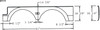 #835 National RV fiberglass tandem fender skirt
