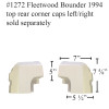 #1272 Fleetwood RV fiberglass rear top corner cap (SOLD INDIVIDUALLY)