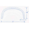 #609 Travel Craft RV fiberglass single fender skirt