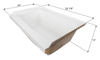 Cobra Bath Tub Left Hand Drain TU8513