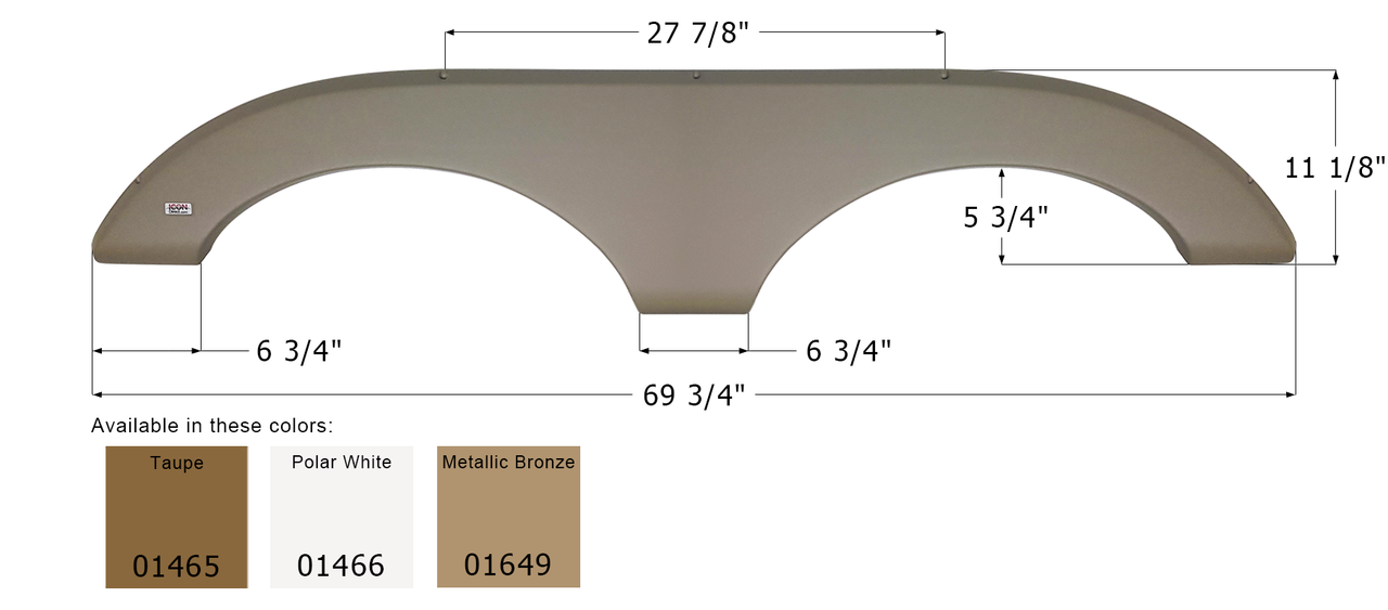 Tandem Fender Skirts for Keystone Travel Trailers & Fifth Wheels - FS2293