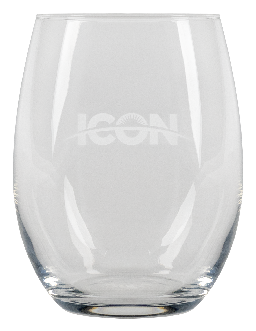 Wine Glass, no stem, deep etch, 15oz, 2/pack - IconDirect.ca