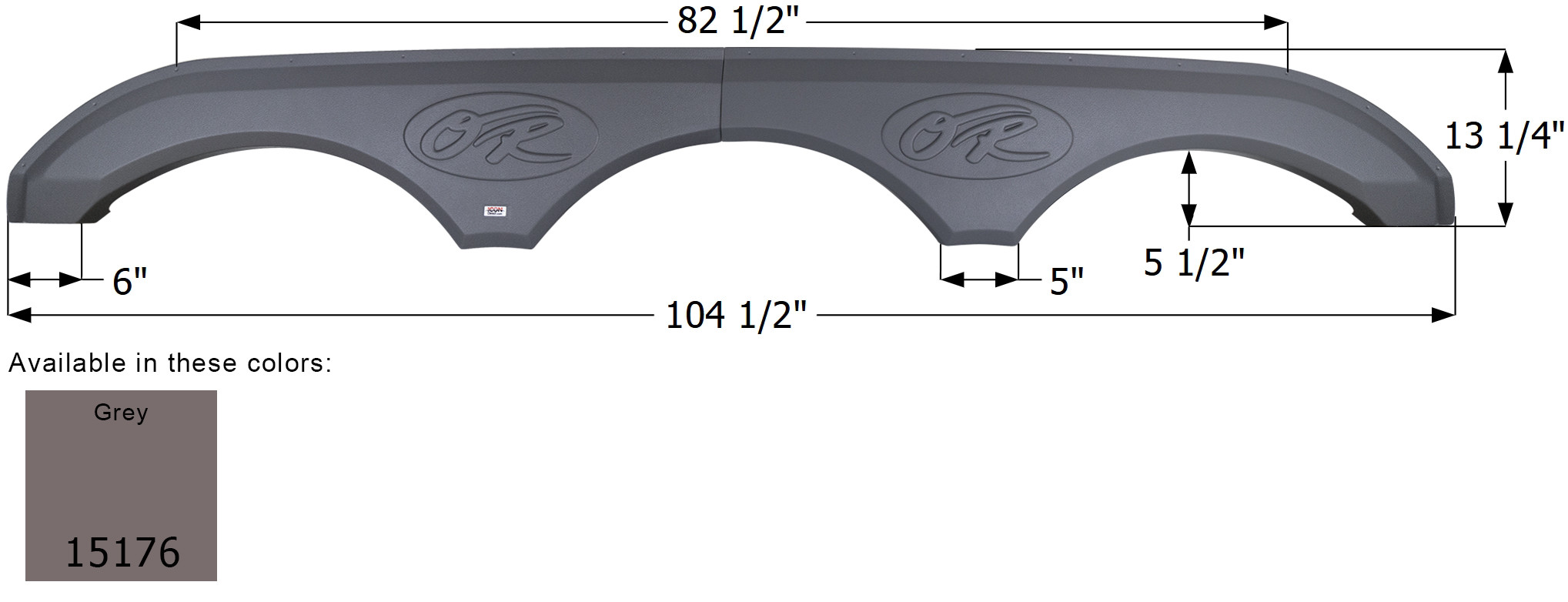 Triple Axle Fender Skirts for Open Range RV Travel Trailers & Fifth Wheels FS5176