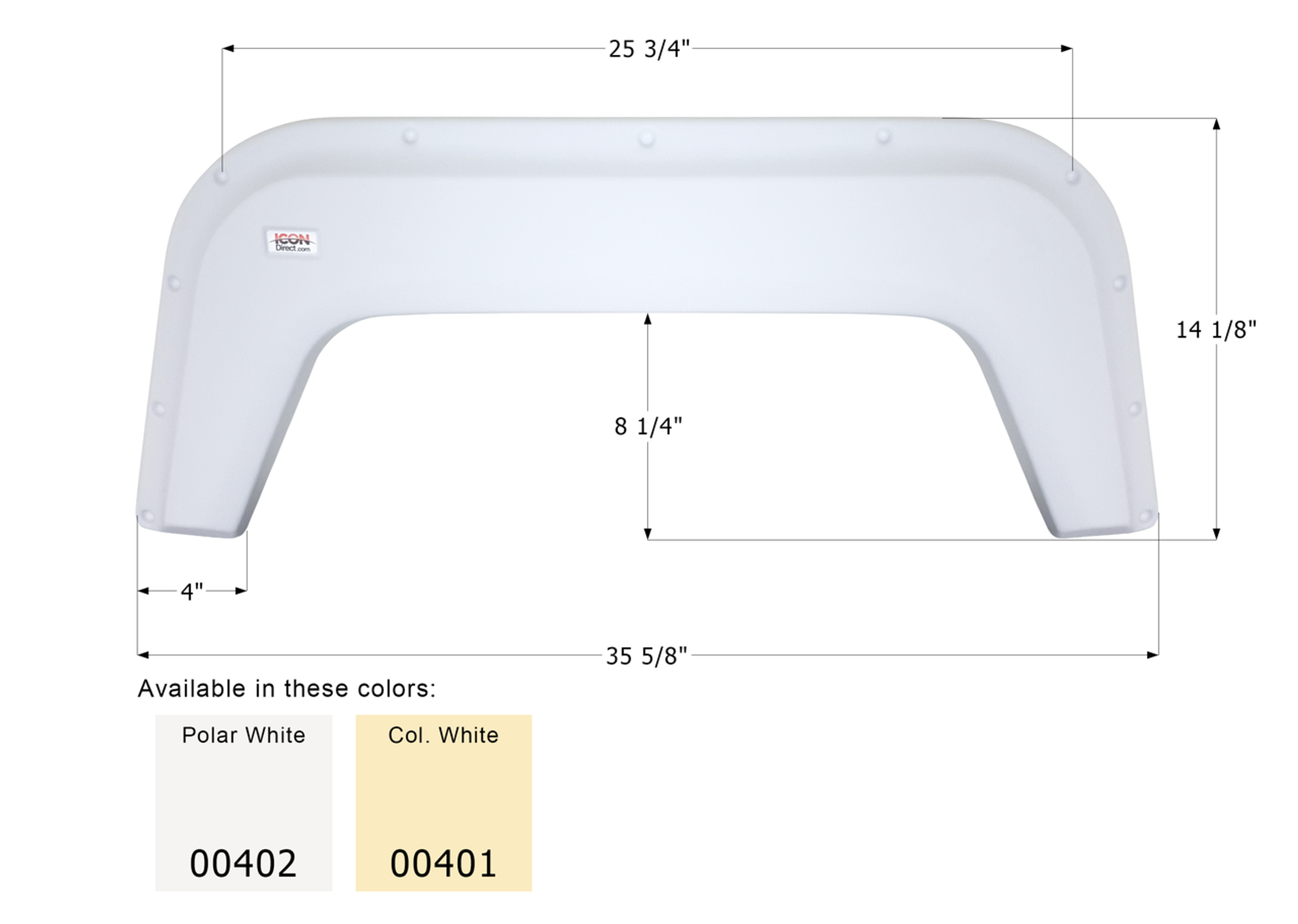 Single Fender Skirts FS1738