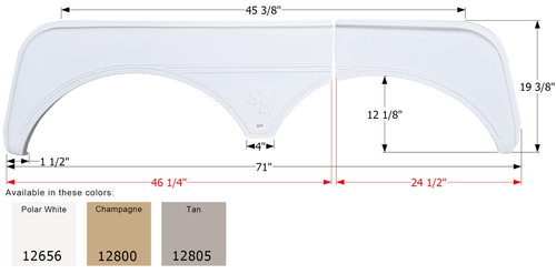 Sunnybrook Tandem Fender Skirt FS2656