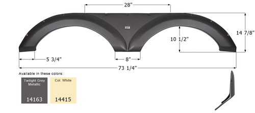 Forest River Tandem Fender Skirt FS4163