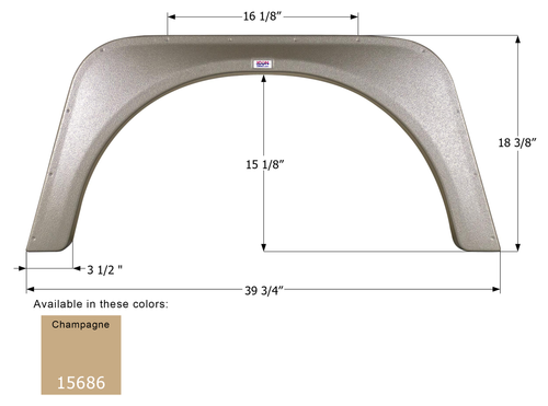 Triple E Single Fender Skirt FS5686