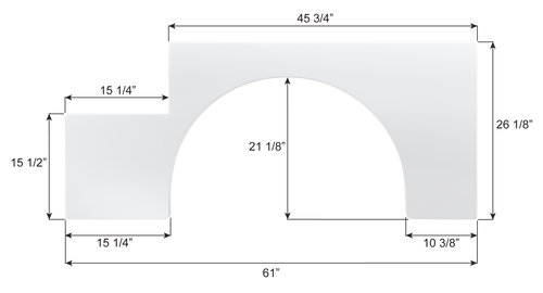 Winnebago Single Rear Fender Skirt FS6222
