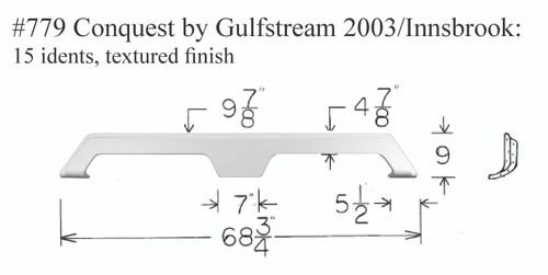 #779 Gulfstream RV fiberglass tandem fender skirt