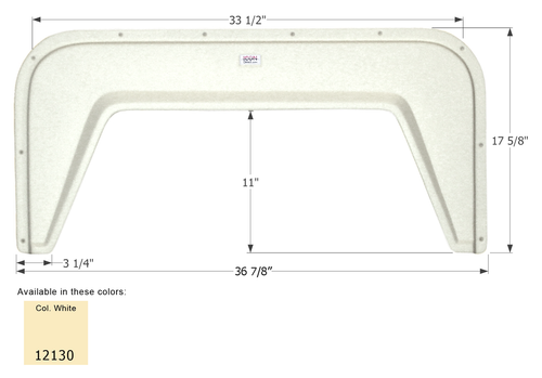 Vanguard Single Axle Fender Skirt FS2130