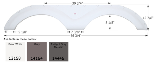 Cruiser 5th Wheel Travel Trailer Fender Skirt  FS2158