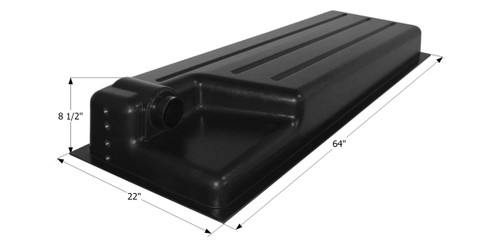 39 Gallon RV Waste Holding Tank Center End Drain 70 x 24 x 8