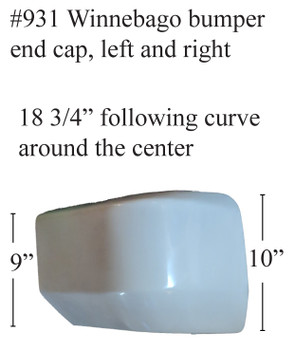 #931 Winnebago RV fiberglass rear bumper end cap - IconDirect.ca