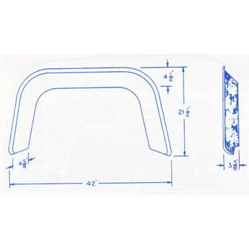 #427 Establishment/Windjammer RV single fender skirt, fiberglass ...