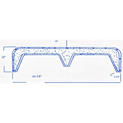 #210 Komfort/Automate RV fiberglass tandem fender skirt