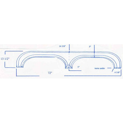 #219 Gulfstream RV fiberglass tandem fender skirt