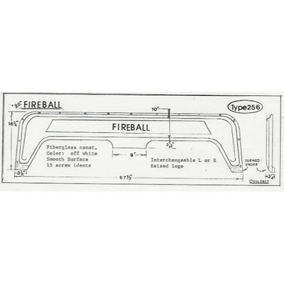 #256 Fireball RV fiberglass tandem fenderskirt