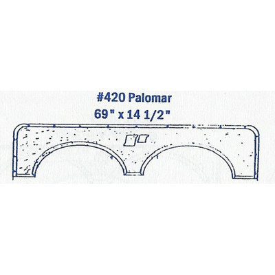 #420 Palomar RV fiberglass tandem fender skirt