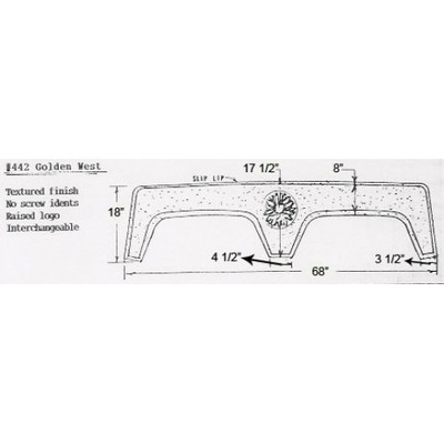 #442 Golden West RV fiberglass tandem fender skirt