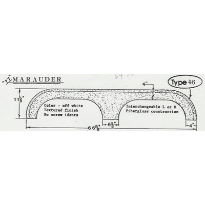 #46 Marauder RV fiberglass tandem fender skirt