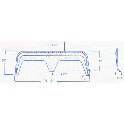 #464 Skyline Aljo Alliance RV fiberglass tandem fender skirt
