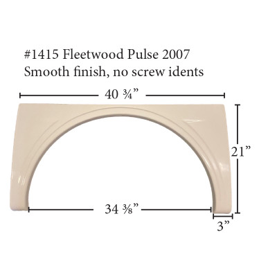 #1415 Fleetwood RV fiberglass single fender skirt
