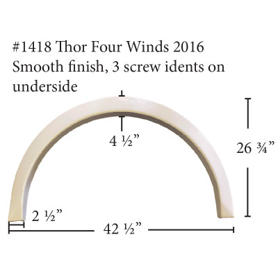 #1418 Thor RV fiberglass single fender skirt