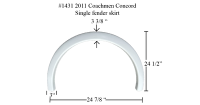 #1431 2011 Single Coachmen Concord fender skirt