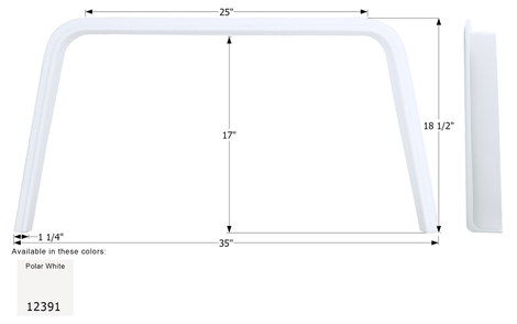 Plastic Fender Skirt 81 1/4 X 12 1/2 Prime Time RV - RV Windows