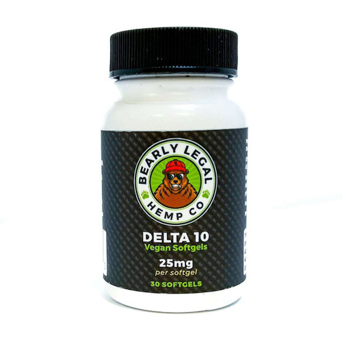 Bearly Legal Delta 10 Softgels (750mg) 30 Ct. Bottle Softgels & Tinctures 29.99