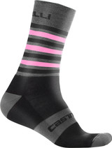Castelli Gregge 15 Sock Black/Giro Pink