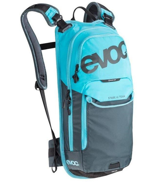 EVOC Stage 6L + 2L Bladder Team Neon Blue/Slate Backpack EVOC Stage 6L + 2L Bladder Team Neon Blue/Slate Backpack