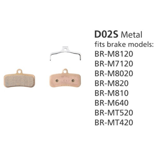 METAL PAD W/O FIN D02S 4 PISTON