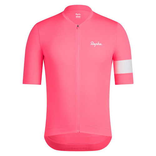 Rapha Mens Core Jersey - High Vis Pink/White