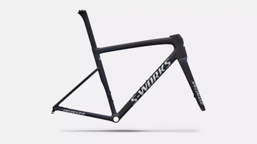 S-Works Tarmac SL8 Frameset -  Satin Carbon / Cyan to Blue Viavi Pearl Front Edge Fade / Metallic White Silver