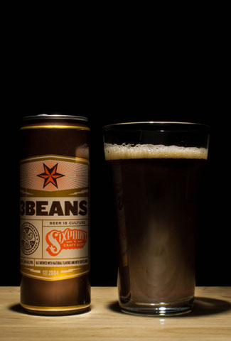 3Beans is an awesome amalgamation of romano, cacao, and coffee beans and a collaboration between Sixpoint, Mast Brothers Chocolate, and Stumptown Coffee Roasters. 3Beans, a coffee beer from Sixpoint Brewery, Mast Brothers Chocolate, and Stumptown Coffee Roasters.