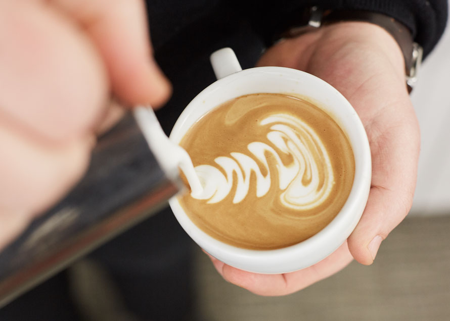 Thick waves in latte art