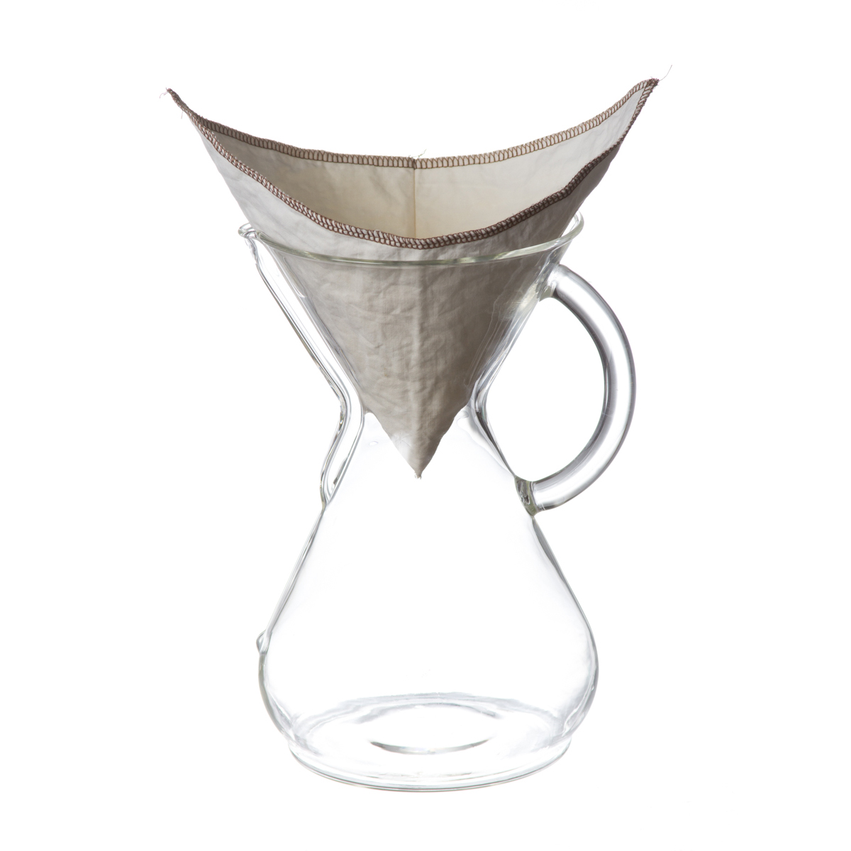 London Sip 8-Cup Glass Pour Over Carafe with Reusable Filter ,Clear