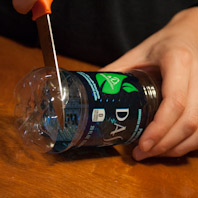 Cutting a Water bottle for a DIY ice brew tower