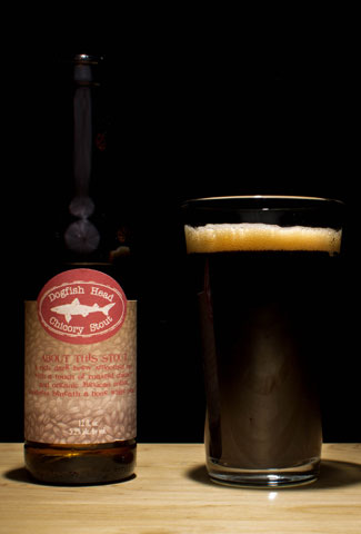 Chicory Stout, a coffee beer from Dogfish Head Brewery.