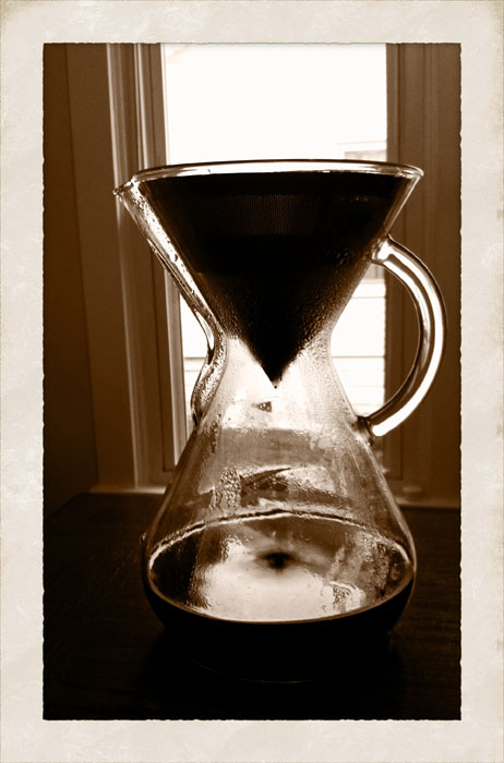 brewing with a Kone 2 side view