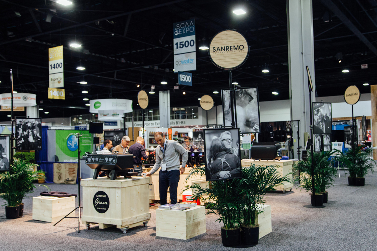 Sanremo's Booth at SCAA Sanremo's Booth at SCAA