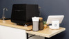 The Kickstart Coffee Cart w/ Finished Natural Folding Side-Shelves (styled)
