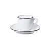 Ancap verona espresso cup with a black painted rim on cup and saucer
