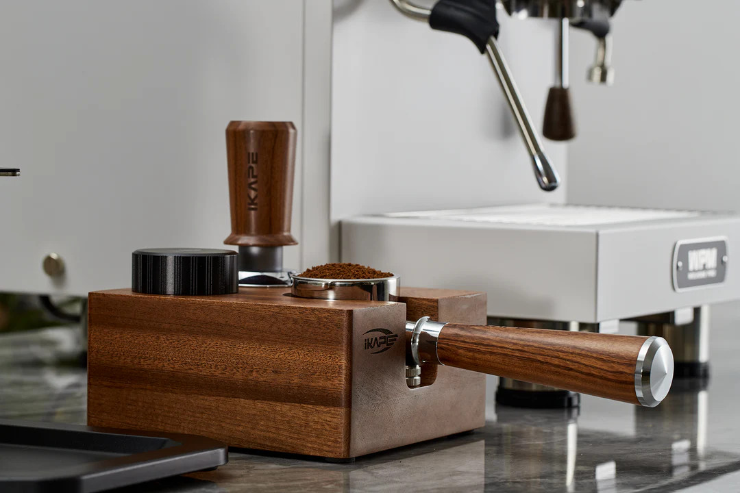 IKAPE Wooden Espresso Tamper Station