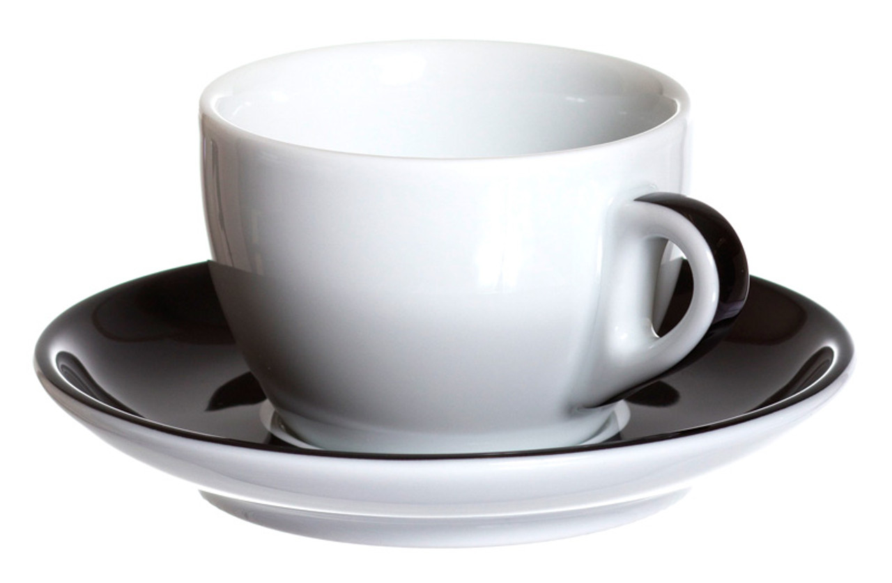 notNeutral 12oz Porcelain Latte Cups with Saucers