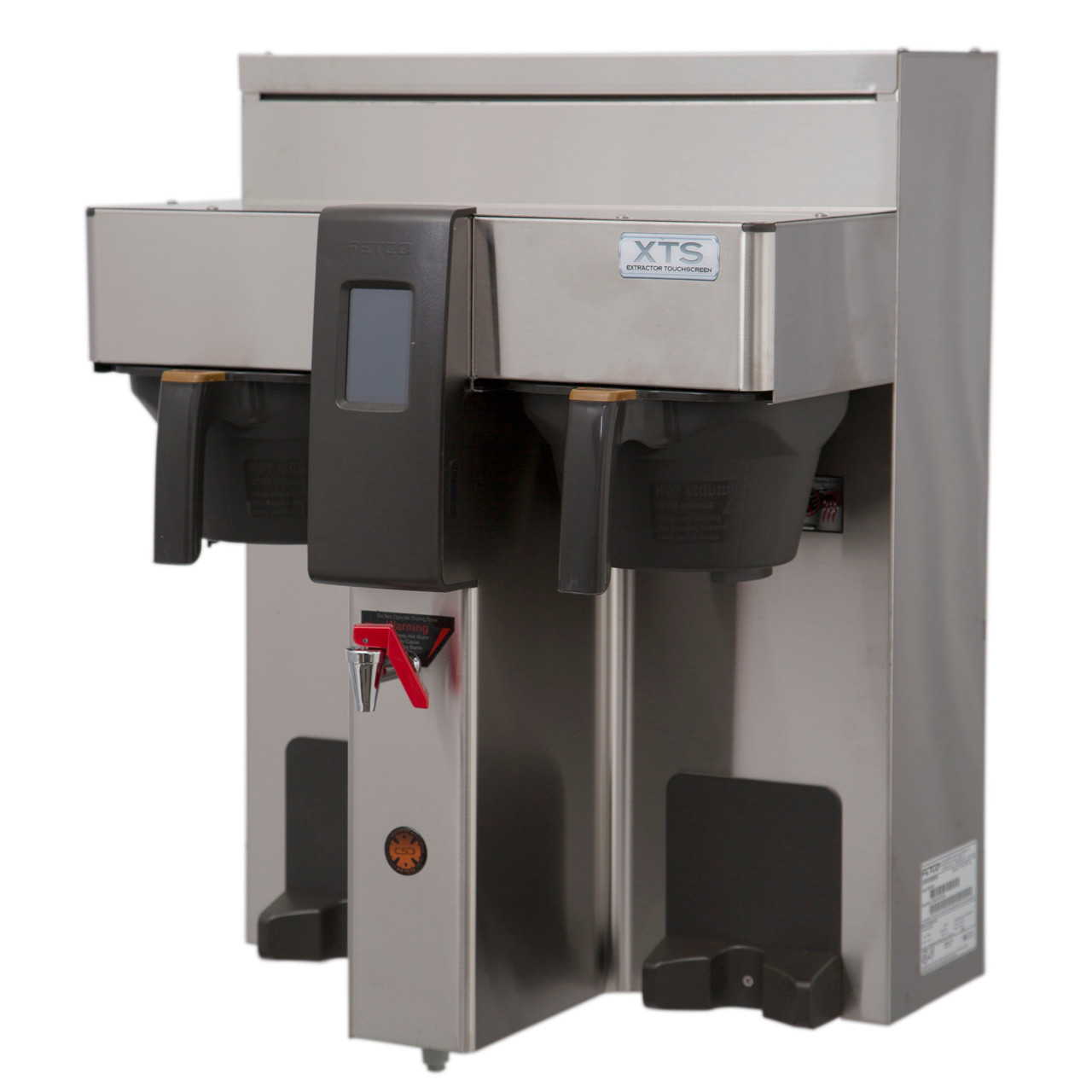 Fetco CBS-2132XTS - Extractor Brewing System - Dual Station 3 Liter or 1 Gallon - Steel Brew Basket
